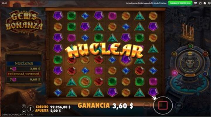 Gems Bonanza slot juego con función de giro Nuclear